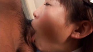 Staggering japanese Ami Kitajima's needy sissy is teased by meat member